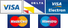 Visa, Visa Delta, Visa Electron, MasterCard, Maestro, Solo