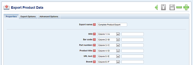 Export Product Data