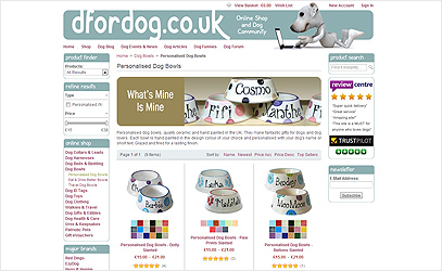 Personalised Dog Bowls at D for Dog