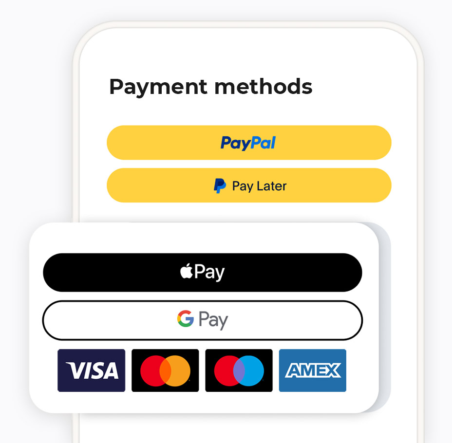 Offer Apple Pay & Google Pay via PayPal