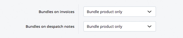 Bundles on Invoices Configuration