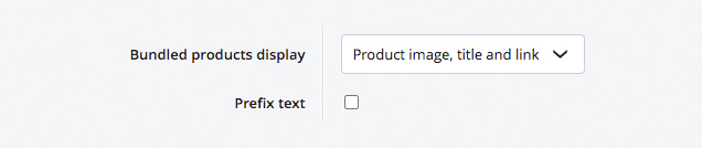 Bundle Product Display Configuration