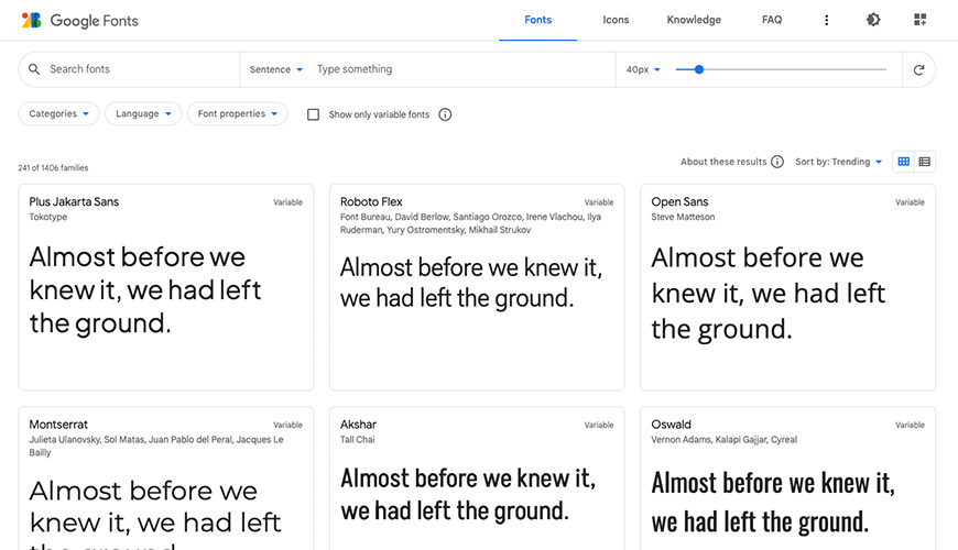 Google Fonts