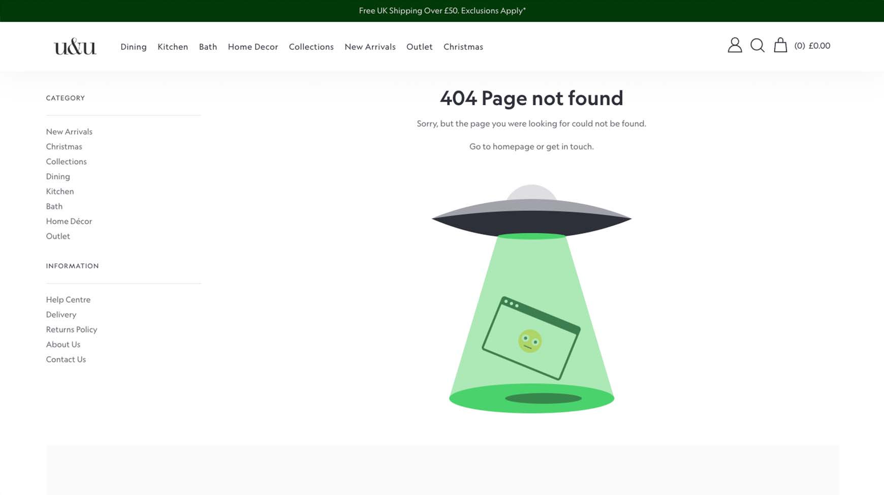 Unique and Unity 404 Page