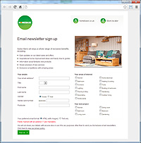 Homebase Email Sign Up Form