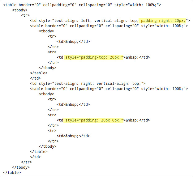 Homepage HTML code