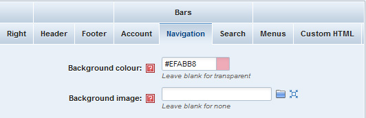 Navigation bar background