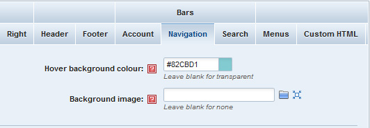 Navigation bar hover