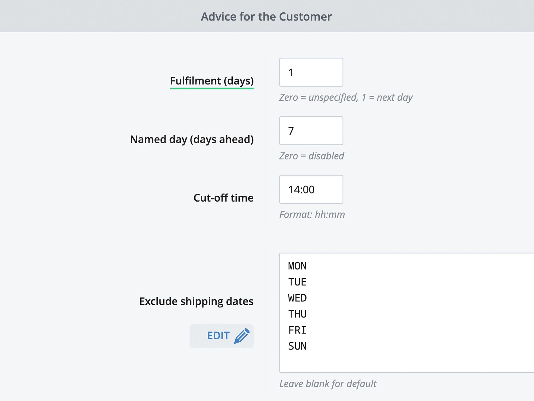 How to set up common shipping methods - Bluepark.co.uk