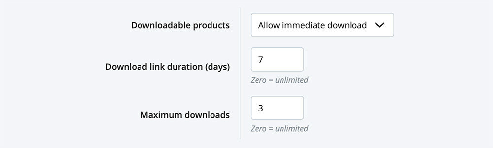 Control settings for how downloads are accessed