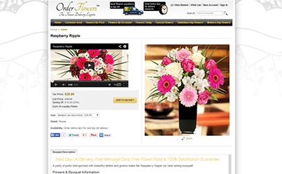 Raspberry Ripple Bouquet of the Month at Order Flowers