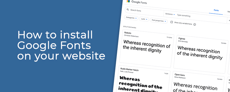 How to install Google Fonts on your website