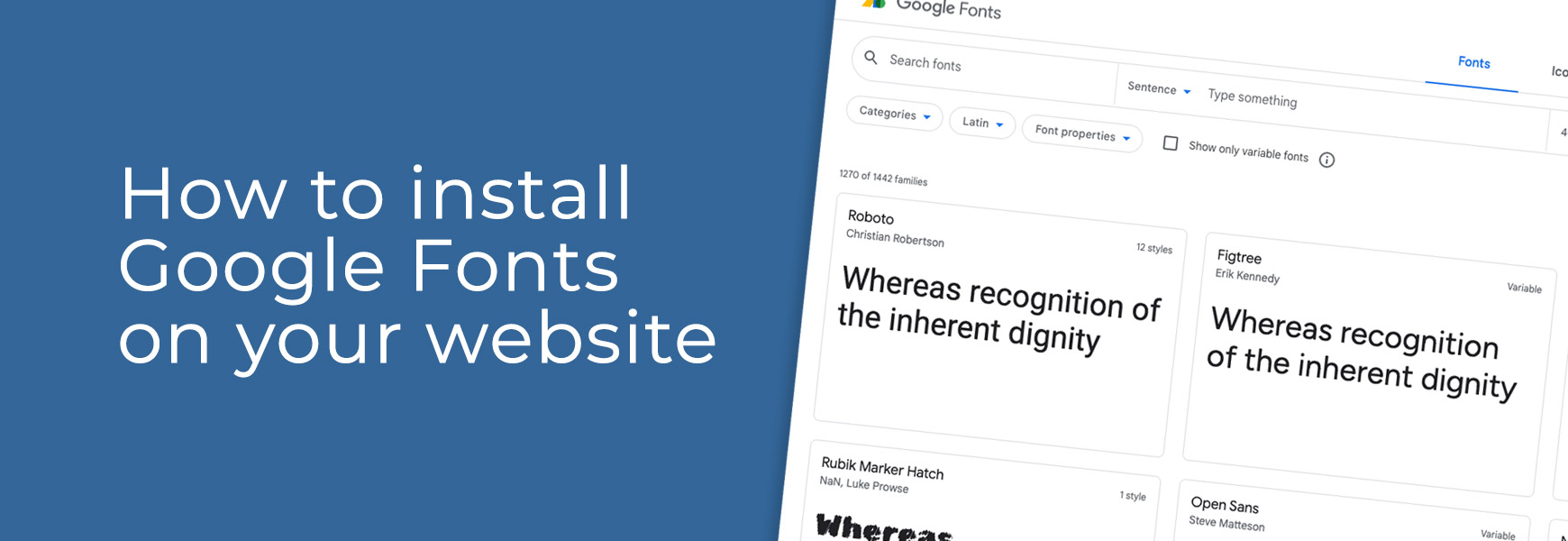How to install Google Fonts on your website