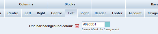 Title bar background colour