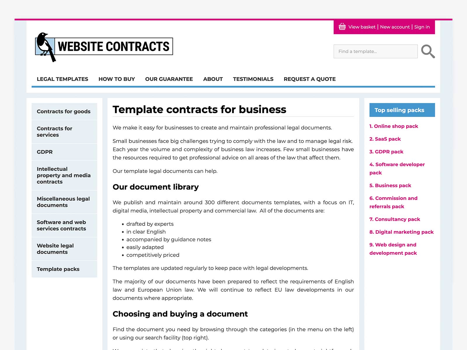 Website Contracts